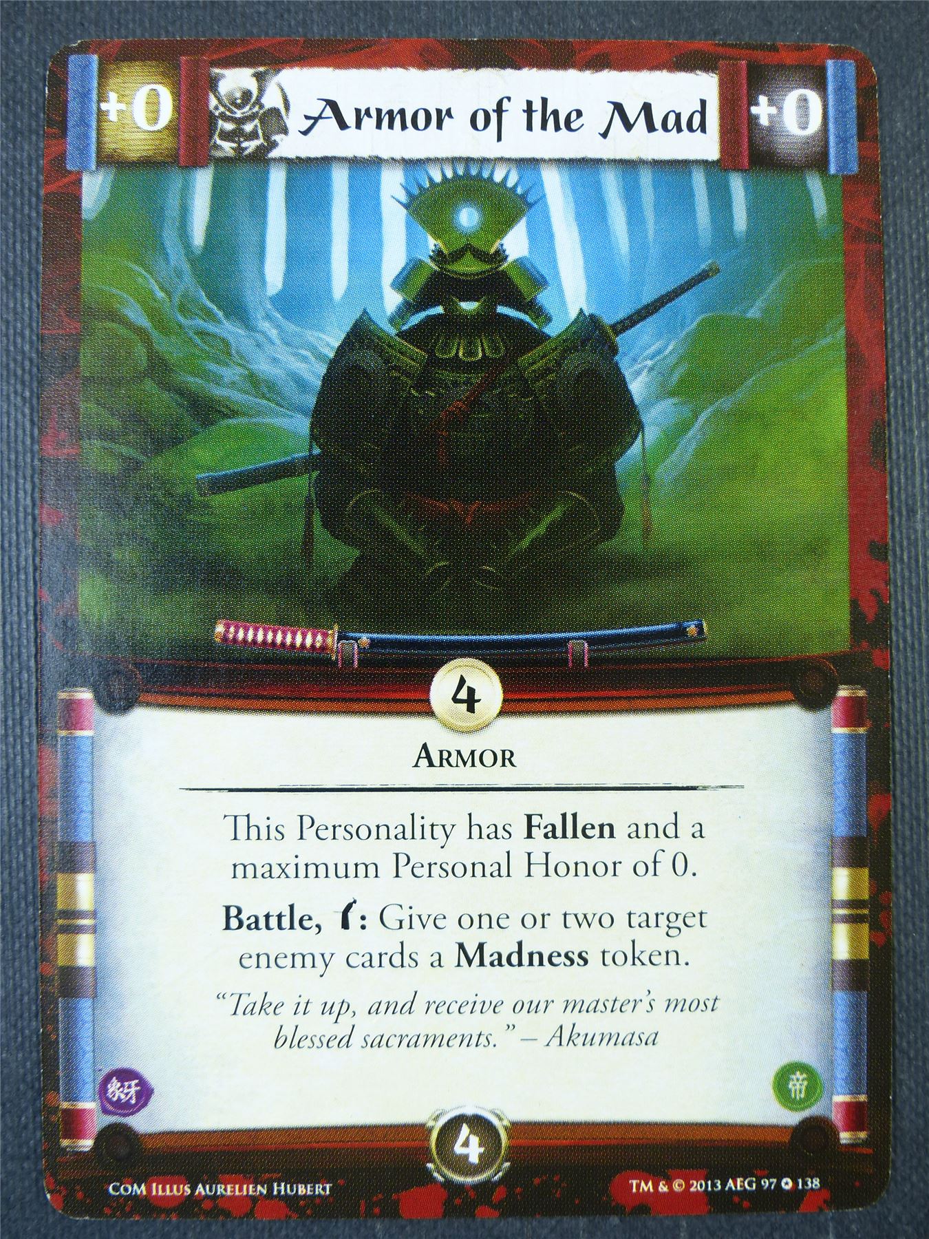 Armor of the Mad - L5R Card #2A9