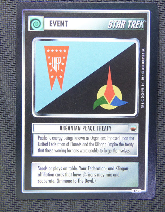 Equipment Organian Peace Treaty - Star Trek CCG Voyager #552