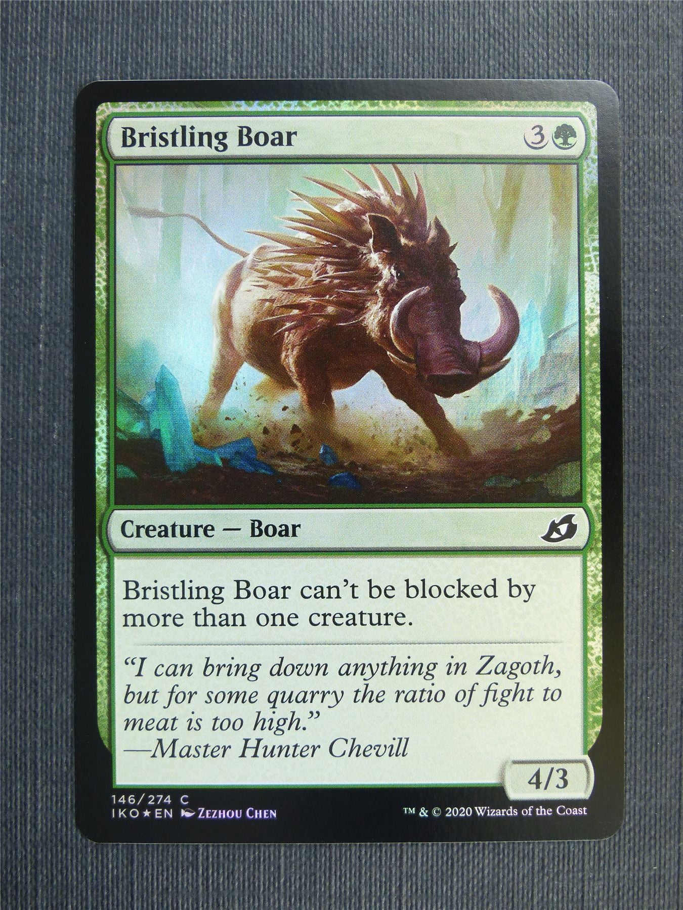 Bristling Boar Foil - IKO Mtg Card