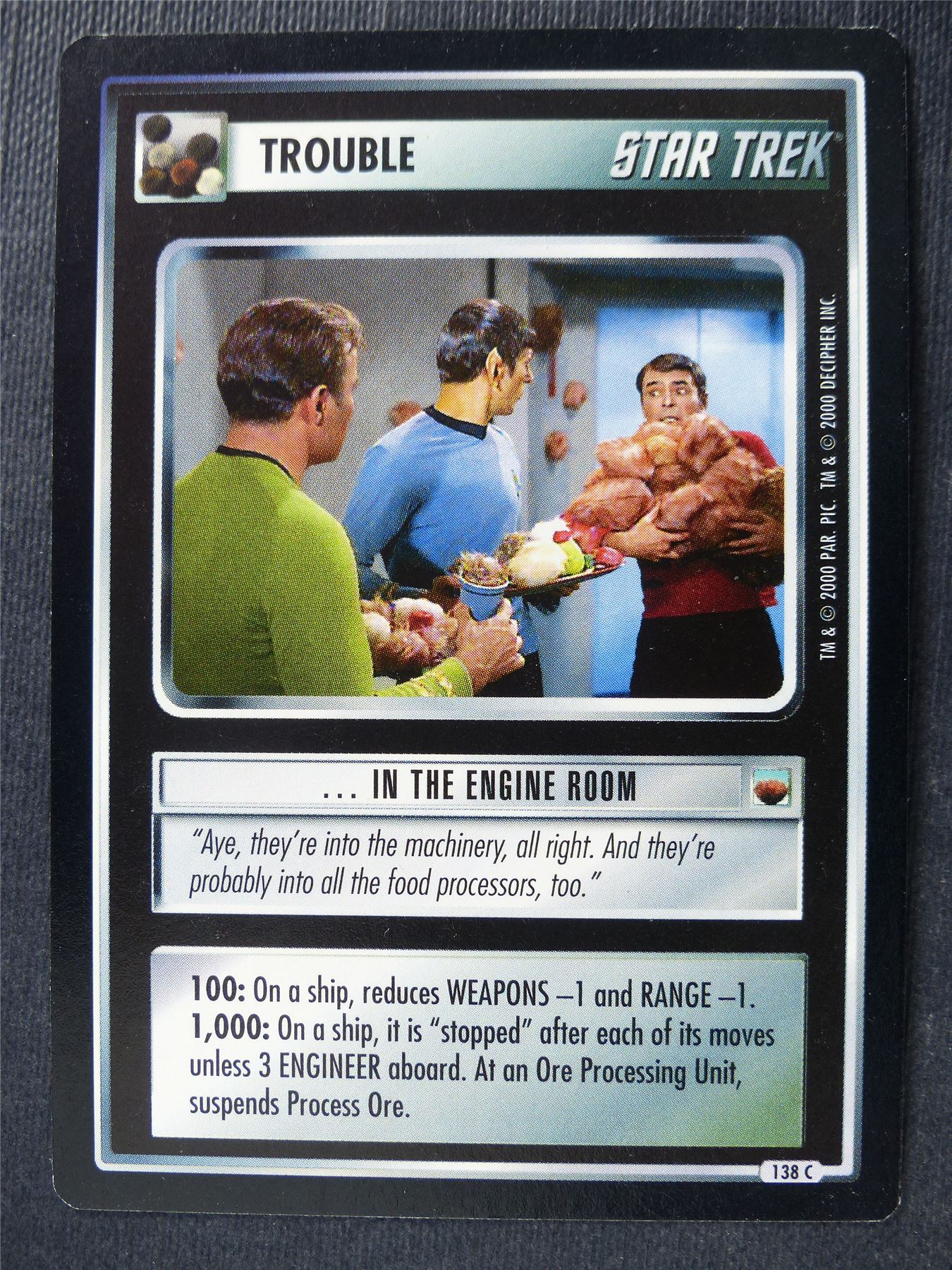 Trouble in the Engine Room - Star Trek Card #4TQ