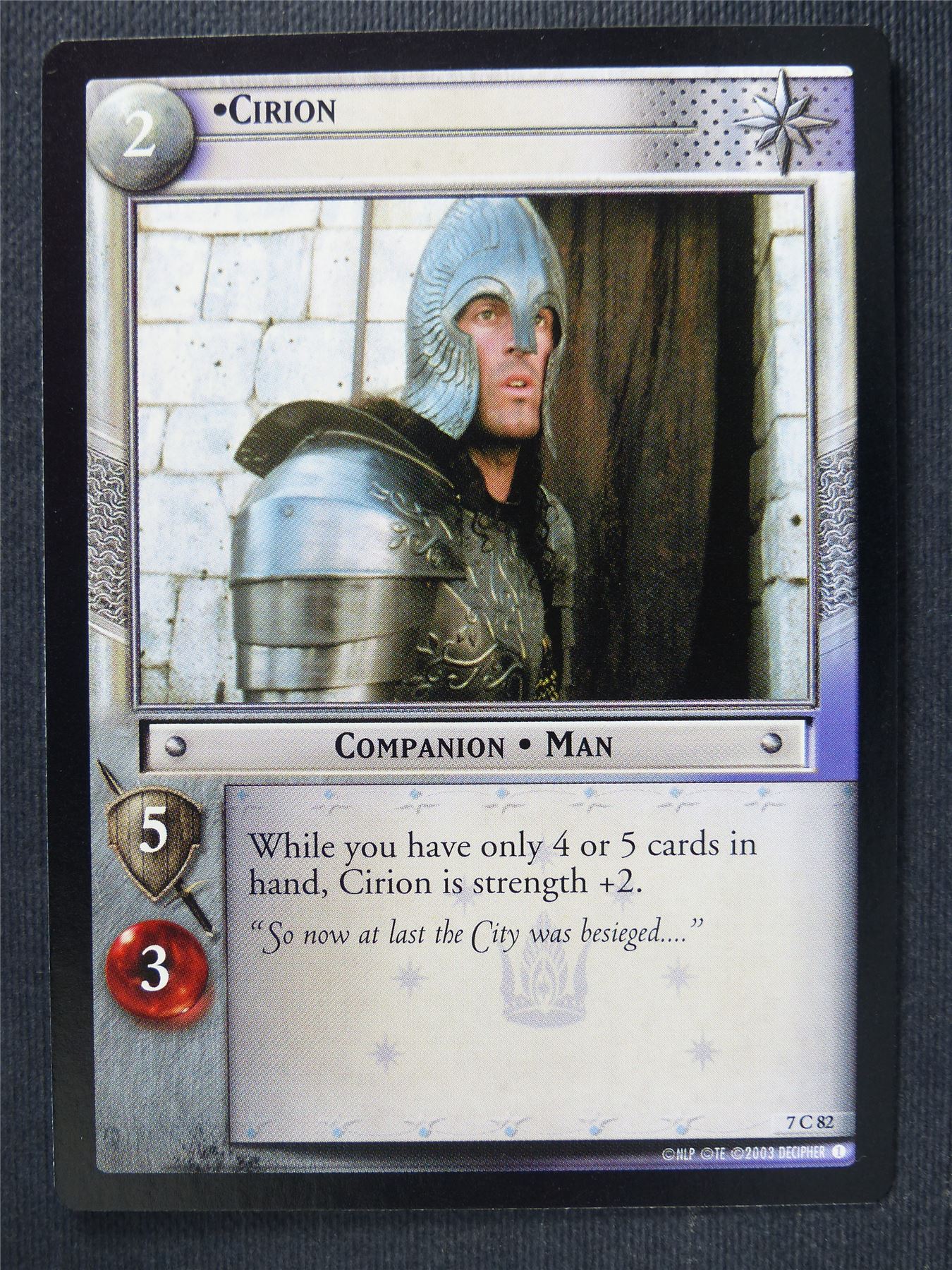 Cirion 7 C 82 - LotR Cards #3LM