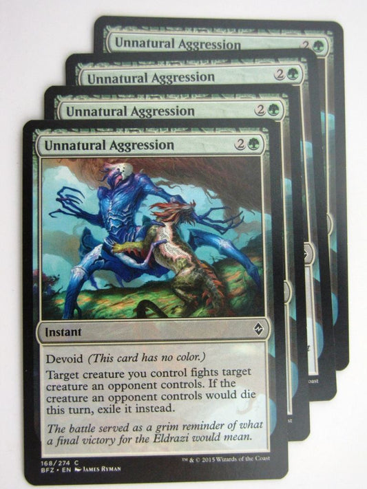 MTG Cards: BATTLE FOR ZENDIKAR: UNNATURAL AGGRESSION x4 # 37B4