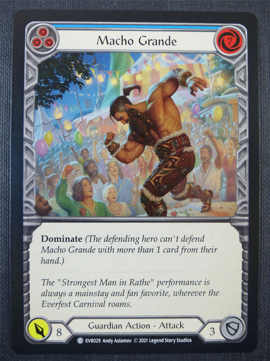 Macho Grande Blue - 1st ed Everfest - Flesh & Blood Card #6EI
