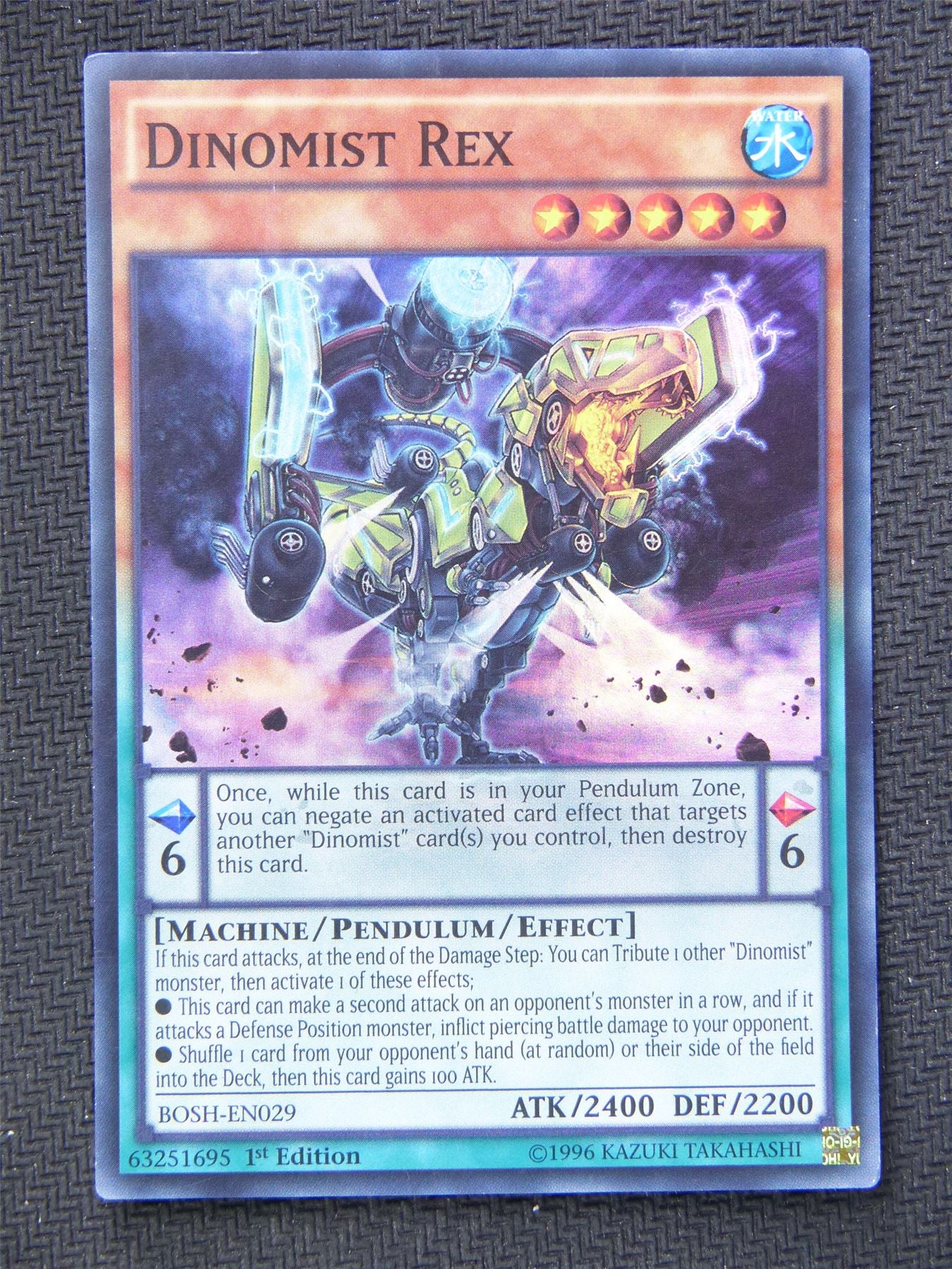 Dinomist Rex BOSH - Super Rare - Yugioh Card #5MQ