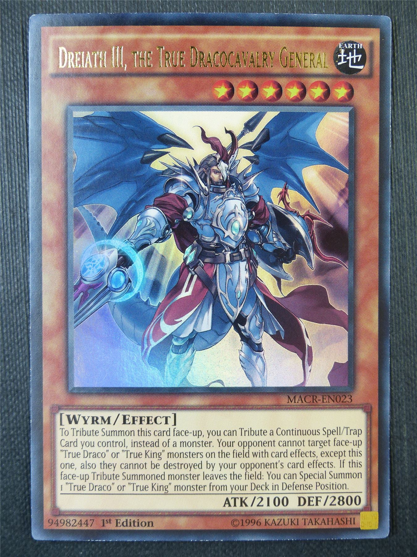 Dreiath III The True Dracocavalry General MACR Ultra Rare - 1st ed Yugioh Card #8FX