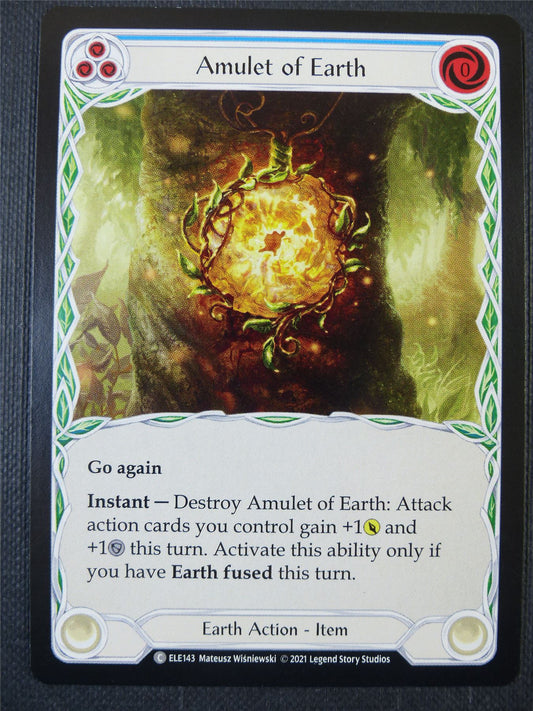 Amulet of Earth - Blue - Tales of Aria 1st ed - Flesh and Blood Card #64C