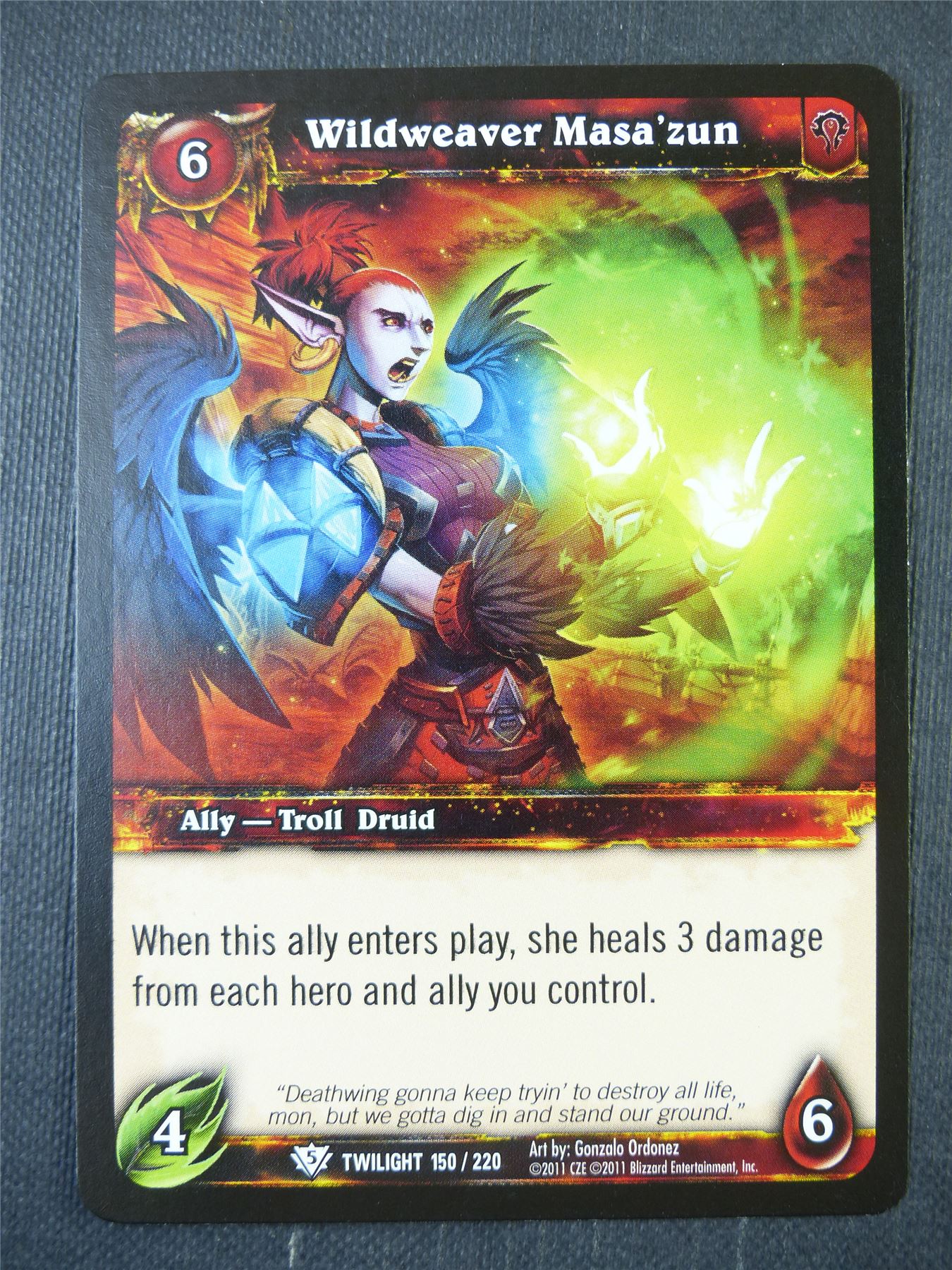 Wildweaver Masa'Zun 150/220 - WoW Card #17L