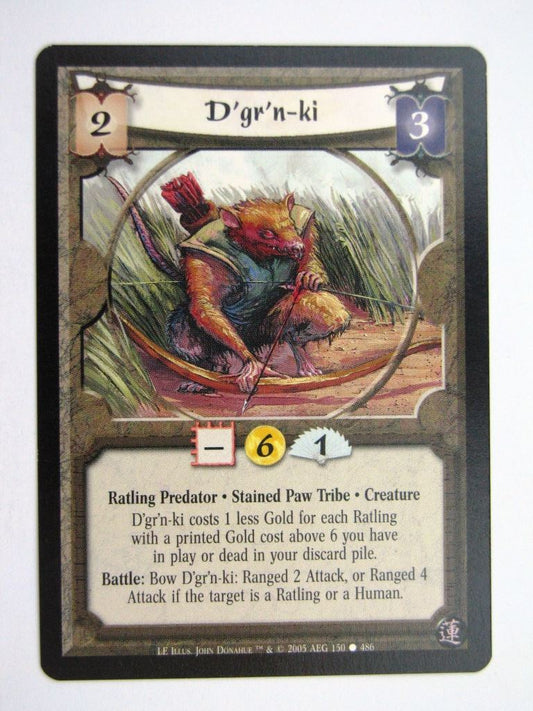 Vintage L5R Cards: D' GR' N-KI # 27G94