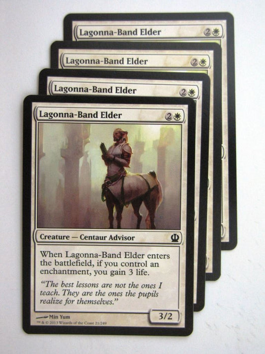 MTG Magic Cards: LAGONNA-BAND ELDER x4 Theros playset # 23J39