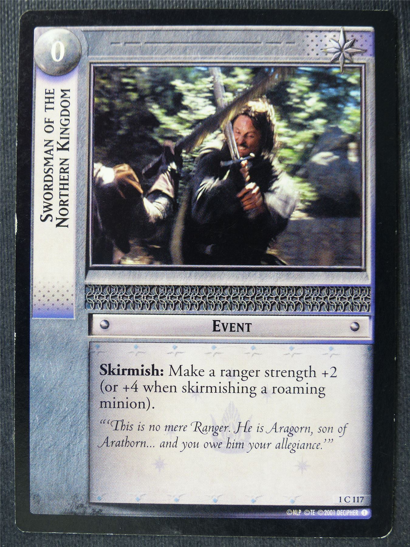 Swordsman of the Northern Kingdom 1 C 117 - LotR Card #48Y