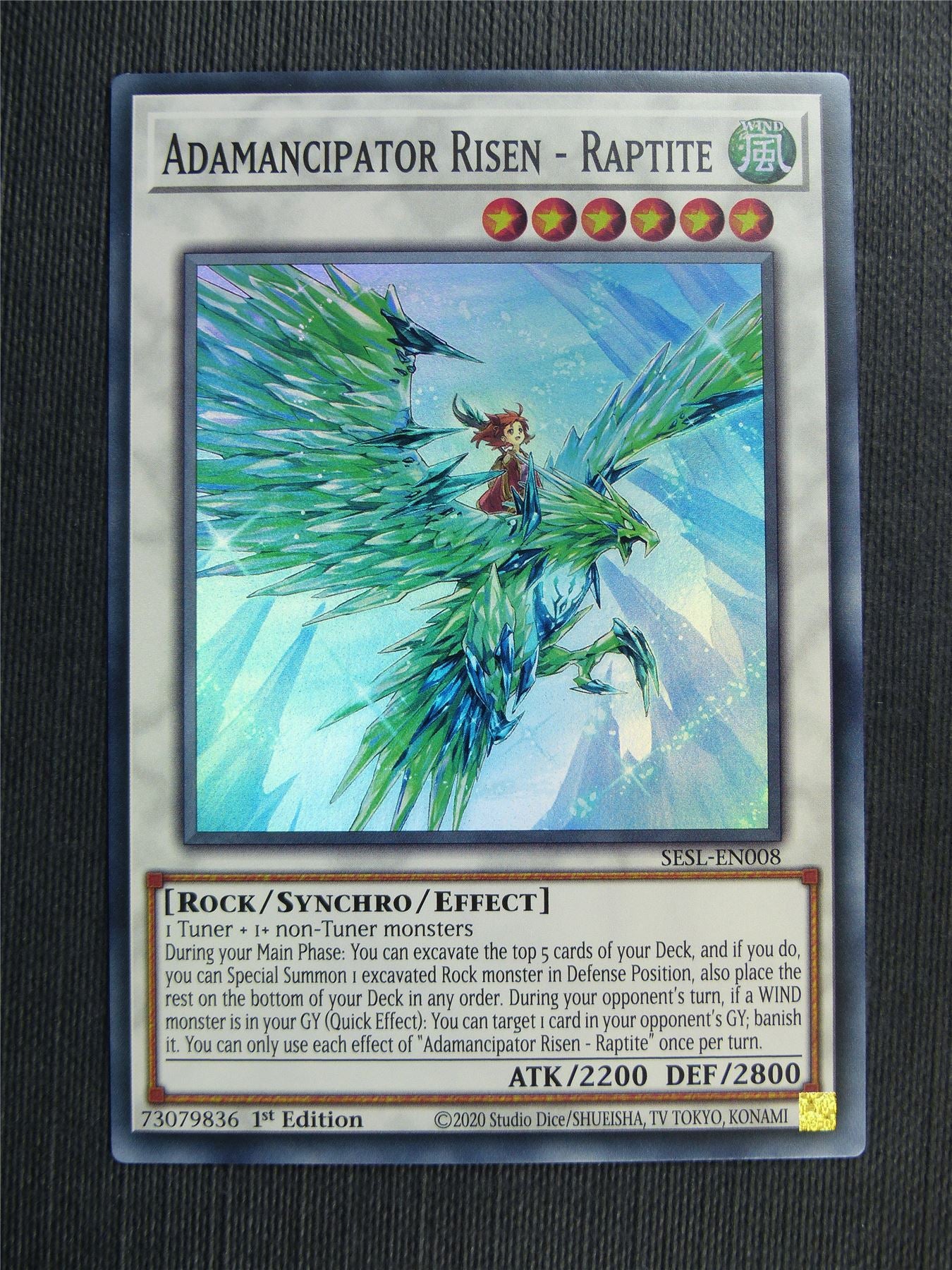 Adamancipator Risen - Raptite - SESL Yugioh Card