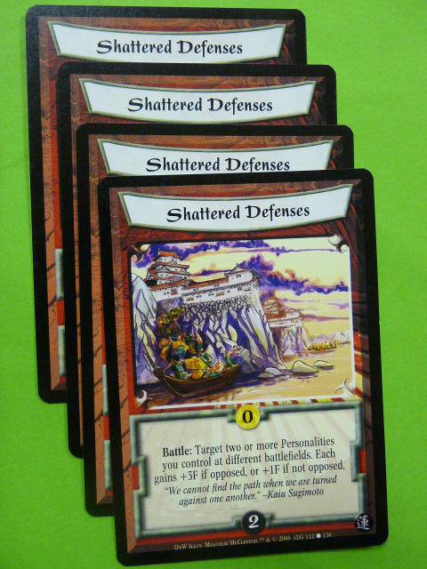 L5R Card Legend of Five Rings: SHATTERED DEFENCES 112/156 x4