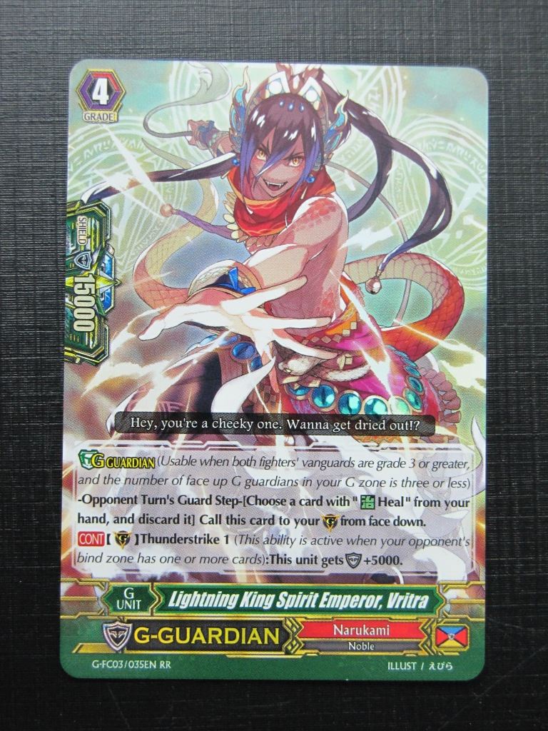 Vanguard Cards: LIGHTNING KING SPIRIT EMPEROR, VRITIA G-FC03 RR # 19J12