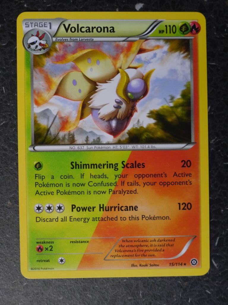 Pokemon Cards: VOLCARONA 15/114 RARE # 9H87