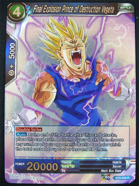 Final Explosion Prince of Destruction Vegeta BT3 R - Dragon Ball Super Card #XA