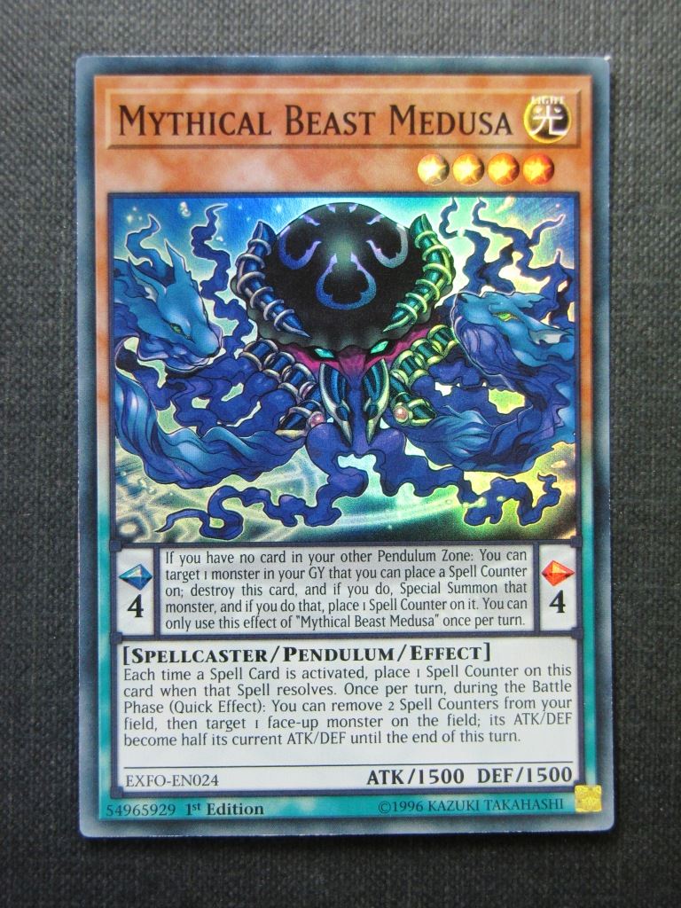 Mythical Beast Medusa EXFO Super Rare - 1st ed - Yugioh Cards #1LJ