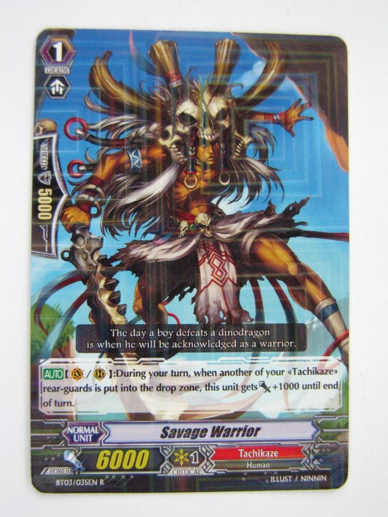 Vanguard Cards: SAVAGE WARRIOR BT03 R # 7G53