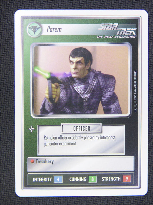 Parem White Border - Star Trek Next Gen Card #4PN