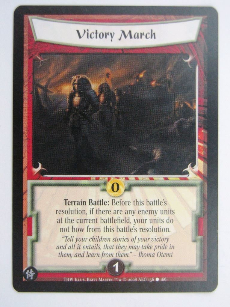 Vintage L5R Cards: VICTORY MARCH # 27F95