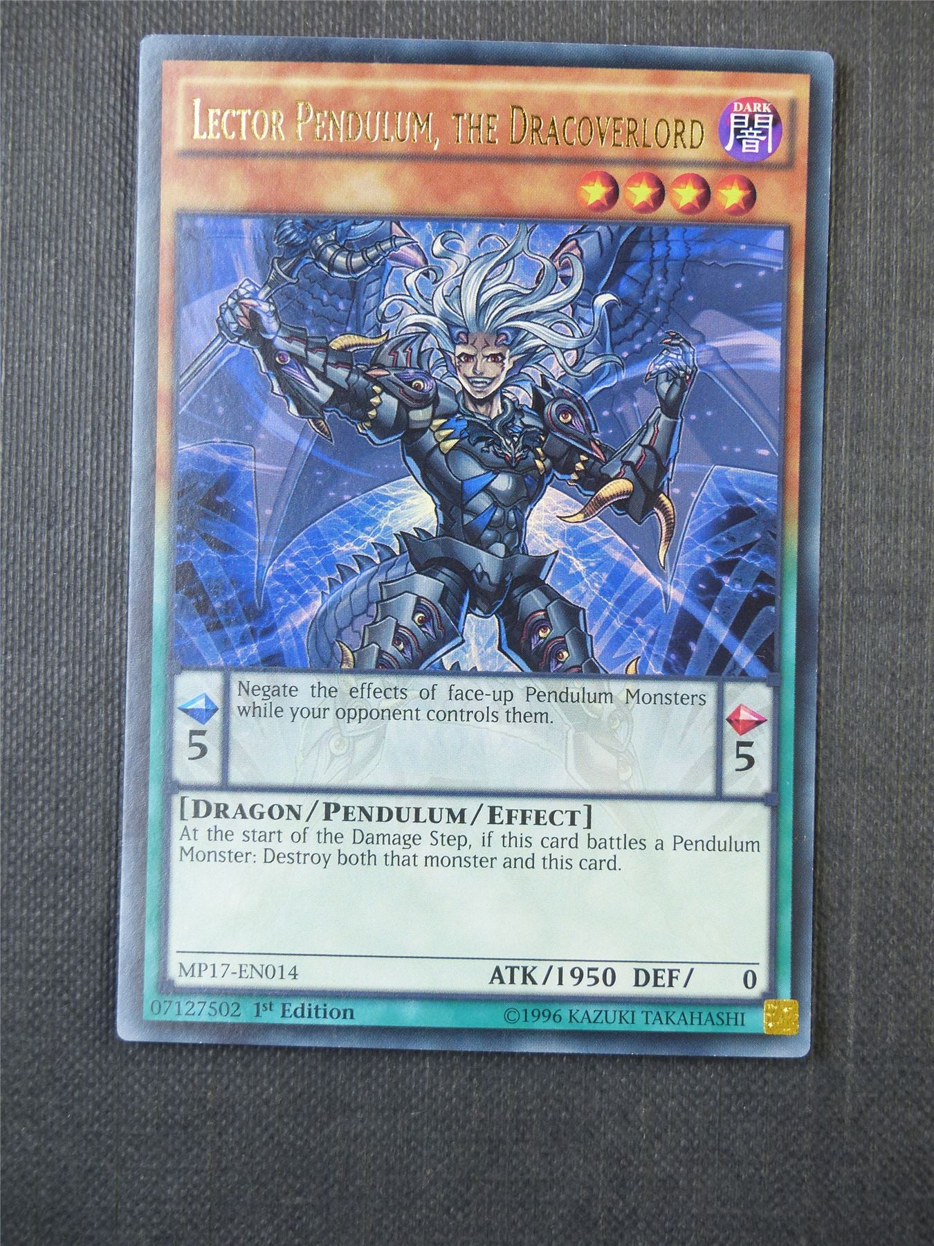 Lector Pendulum, the Dracoverlord - Yugioh Card #9MC