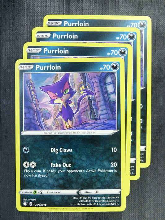 Purrloin 106/189 x4  - DAA - Pokemon Card #3FC