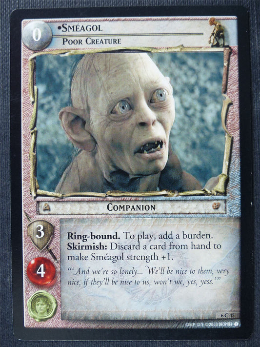 Smeagol 6 C 45 - LotR Card #49H