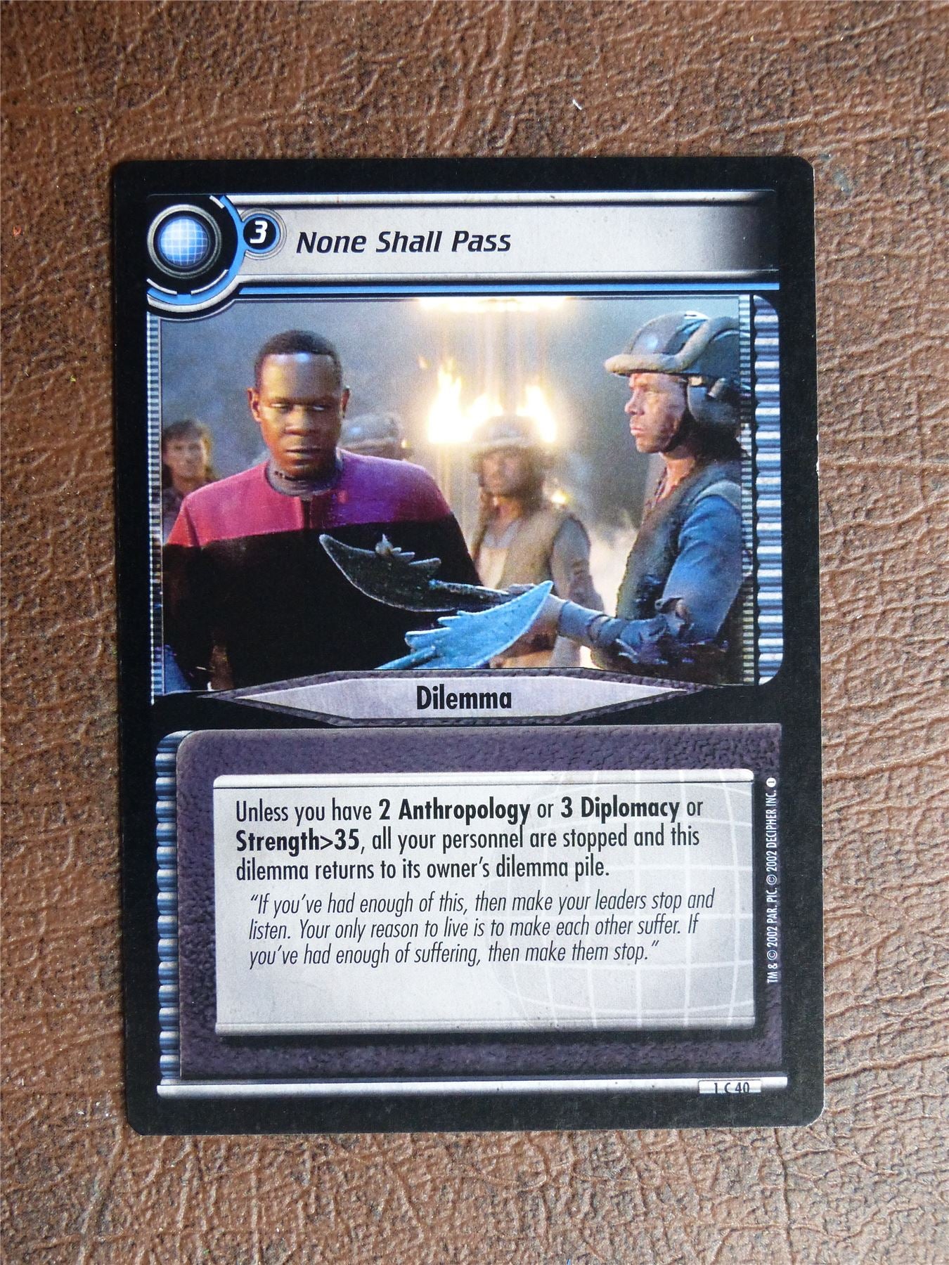 None Shall Pass - Star Trek CCG TCG Card #W0