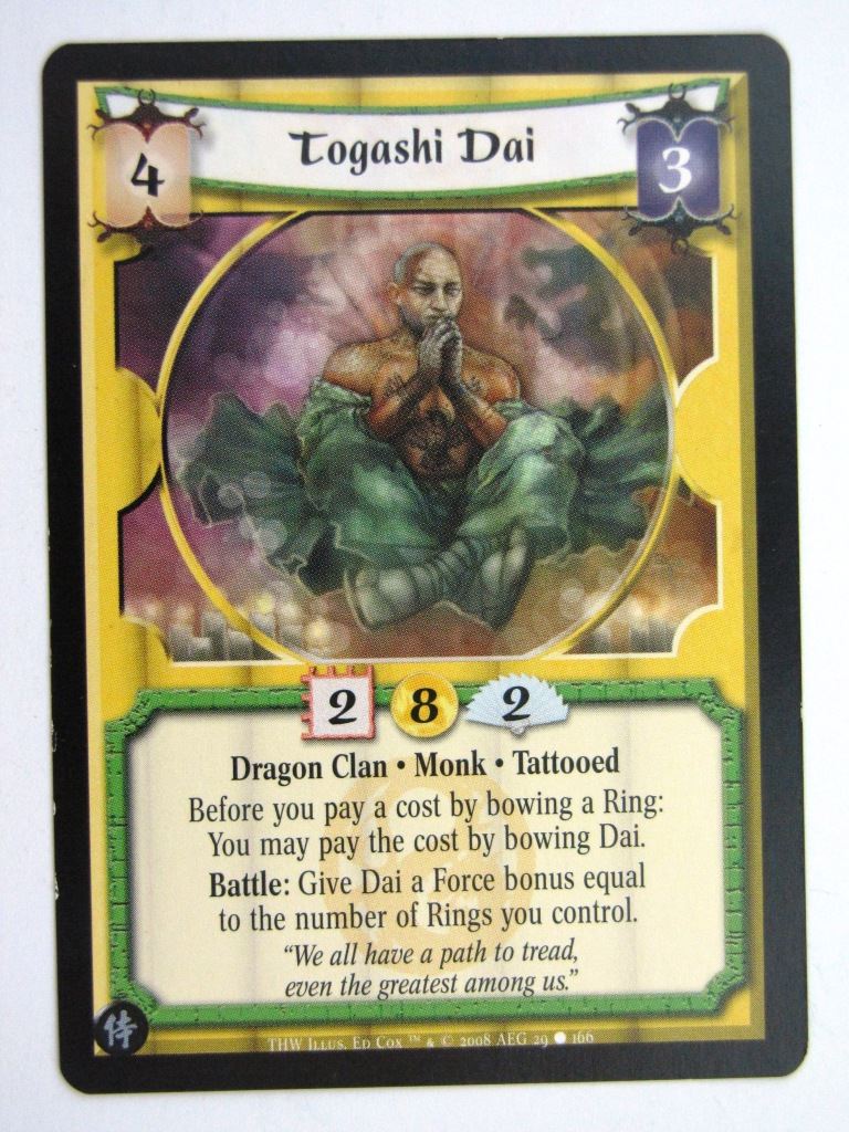 Vintage L5R Cards: TOGASHI DAI # 27G50