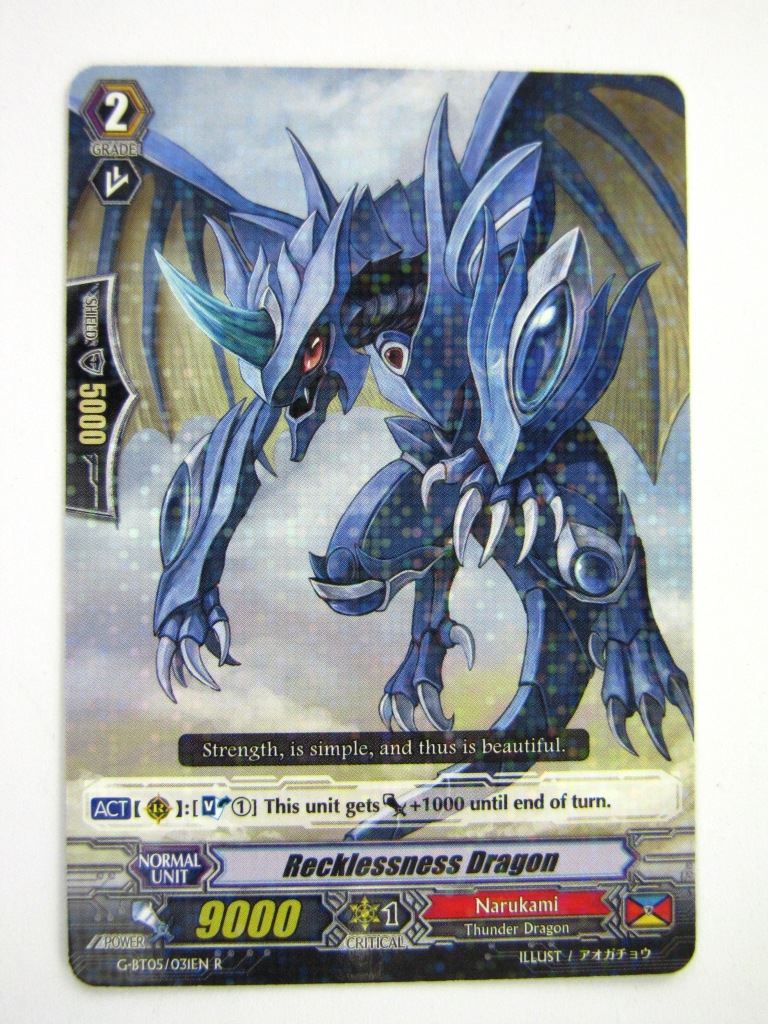 Vanguard Cards: RECKLESSNESS DRAGON G-BT05 R # 7G46