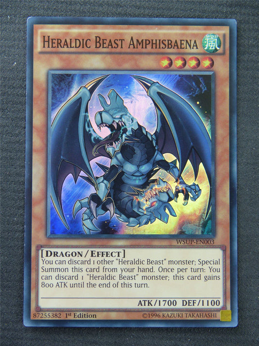 Heraldic Beast Amphisbaena WSUP Super Rare - 1st Edition - Yugioh Card #1QC