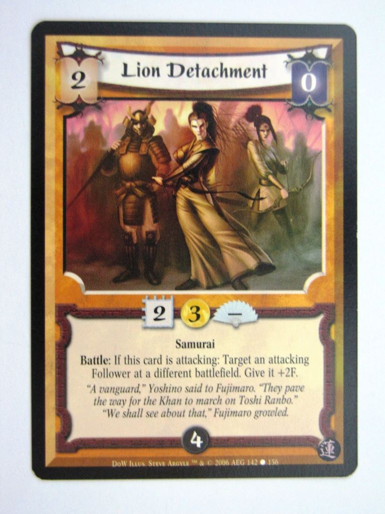 Vintage L5R Cards: LION DETACHMENT # 27H23