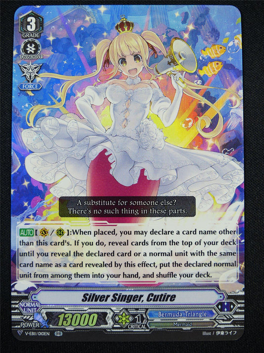 Silver Singer Cutire V-EB11 RR - Vanguard Card #VA