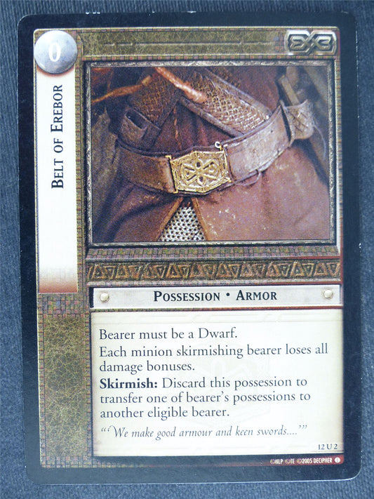 Belt of Erebor 12 U 2 - played - LotR Cards #UC