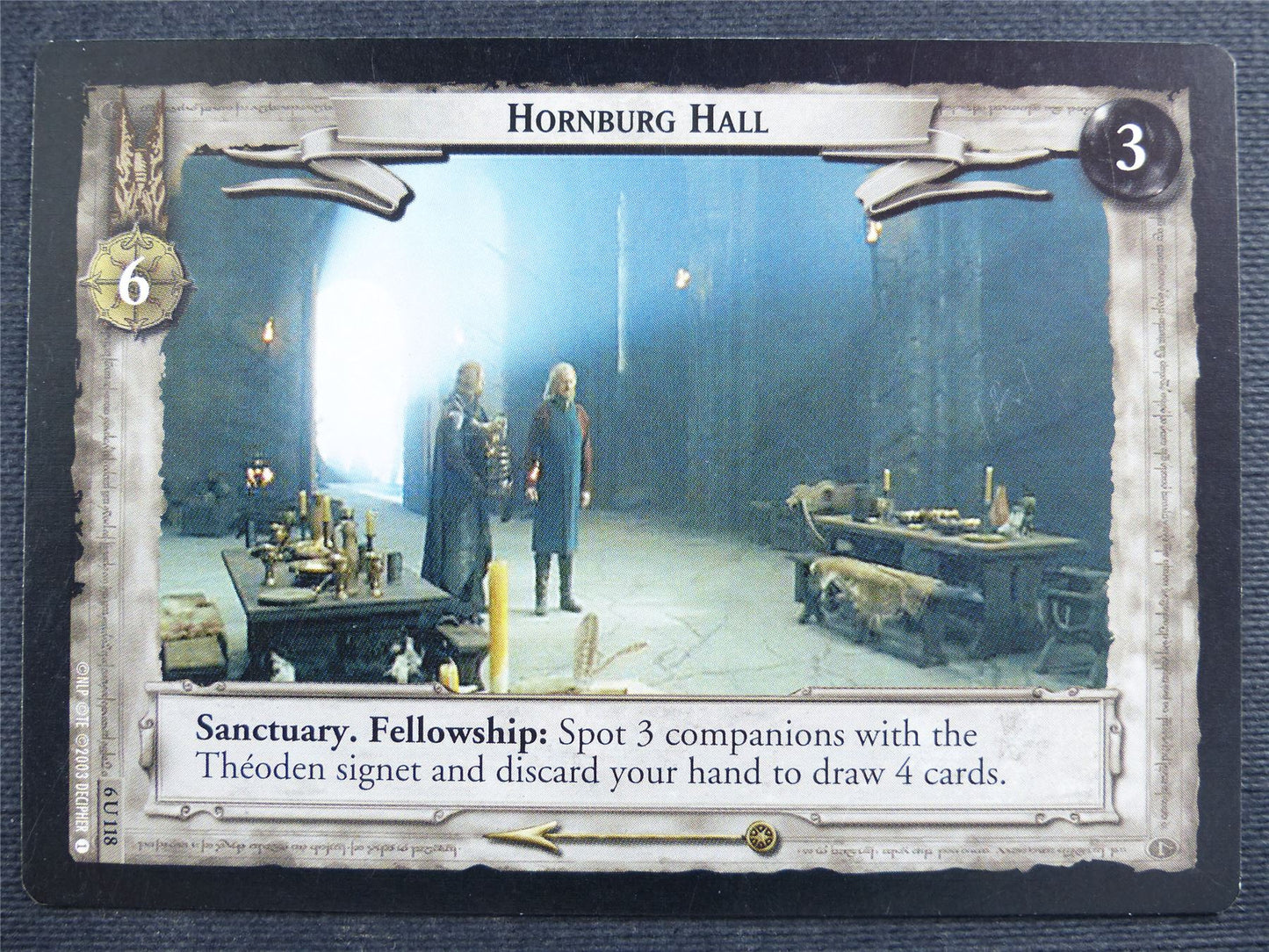 Hornburg Hall 6 U 118 - LotR Cards #2S2