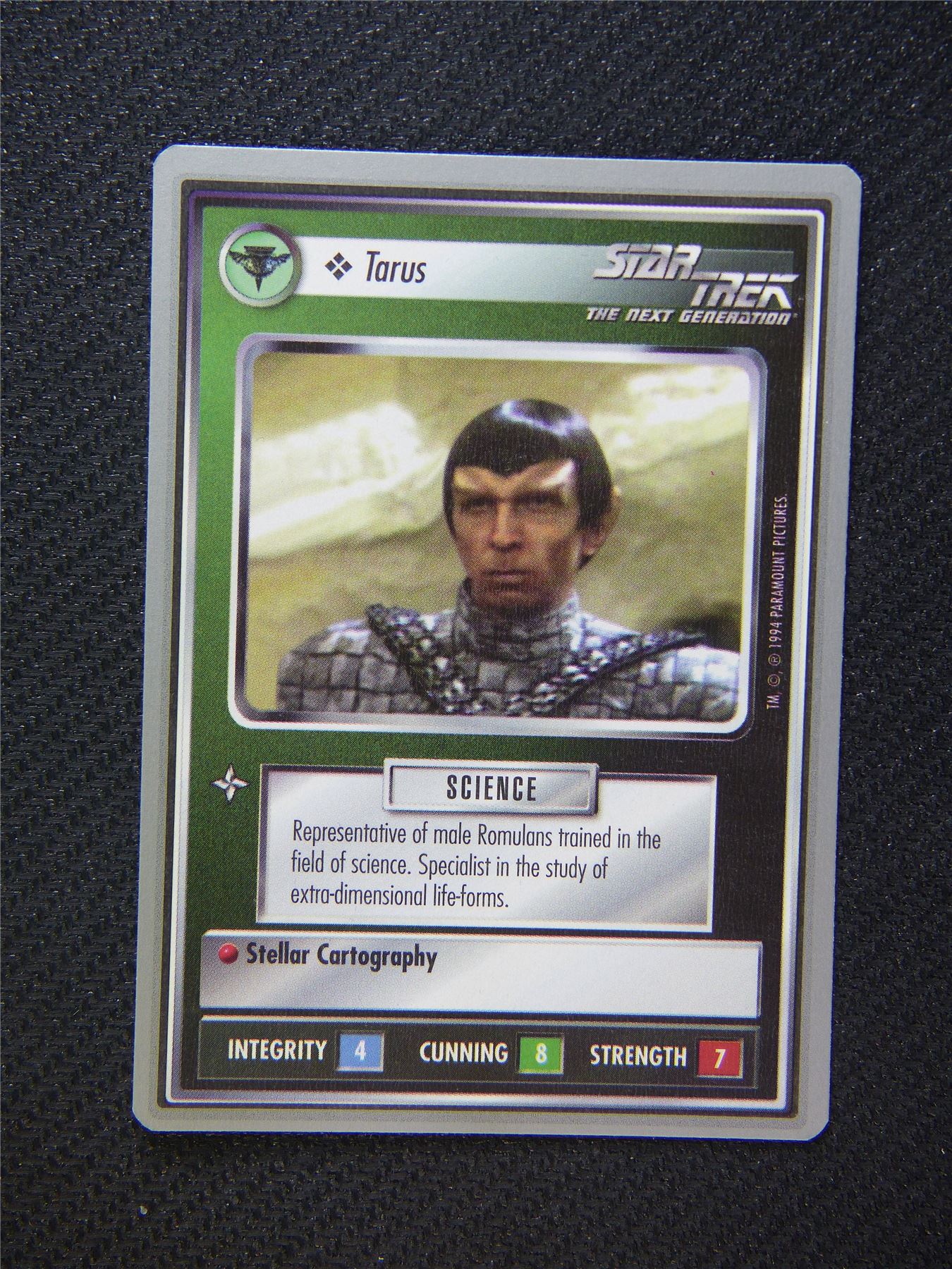 Tarus - Star Trek Silver Border Card Decipher #2C8