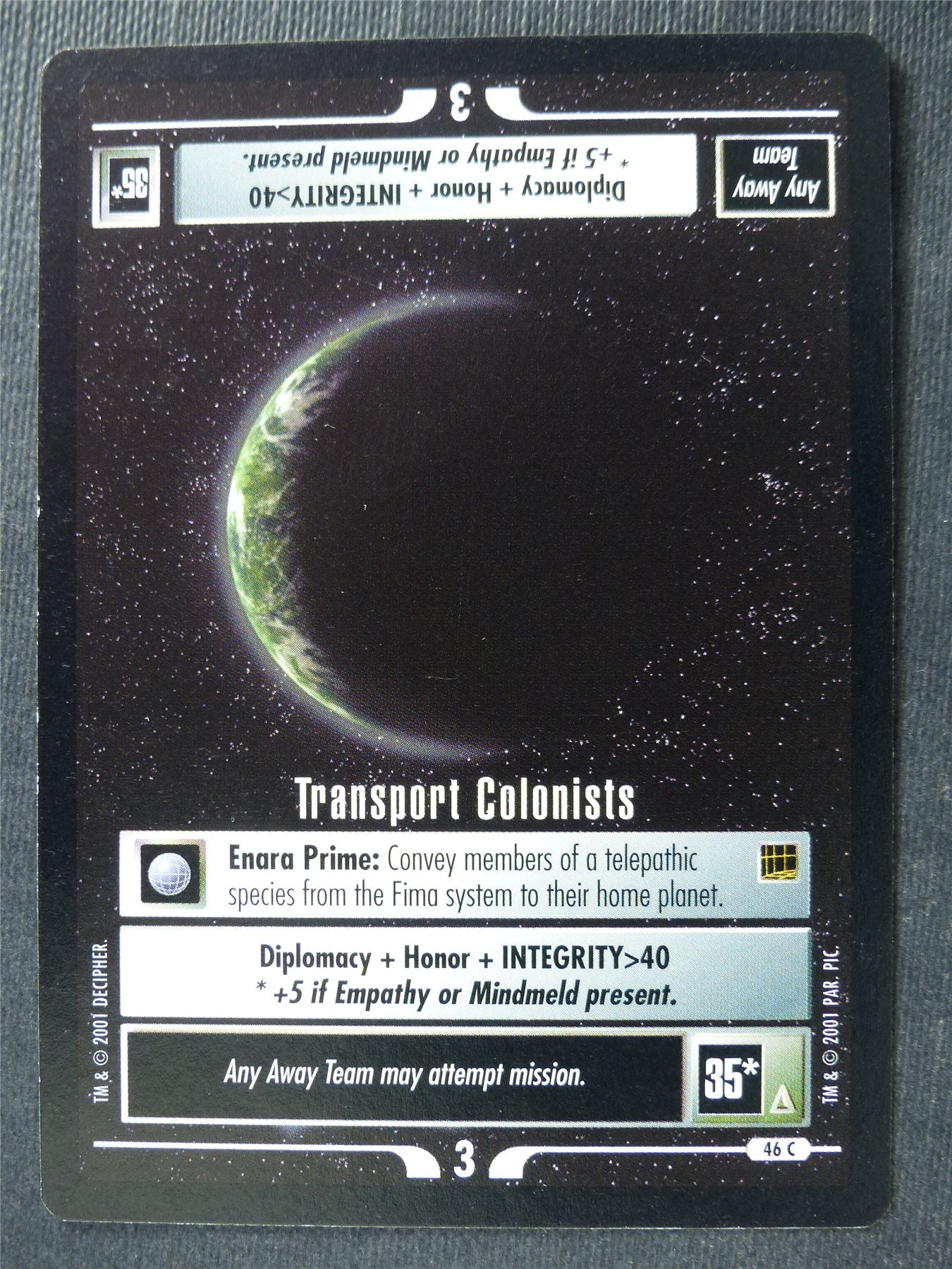 Transport Colonists - Star Trek Card #4X9
