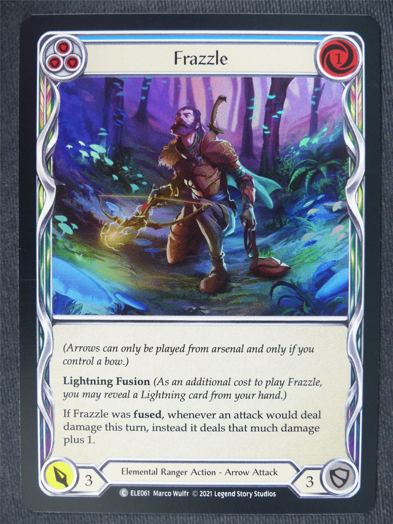 Frazzle C Foil Blue - 1st Ed Tales of Aria - Flesh and Blood