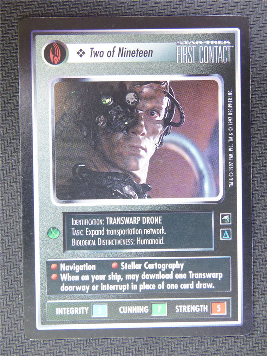 Two of Nineteen Black Border - Star Trek CCG First Contact #4Z7