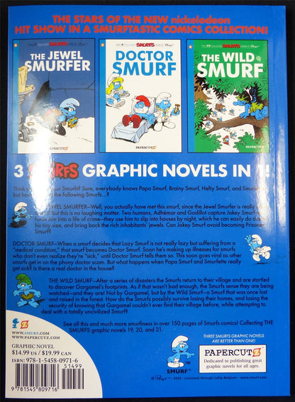 The SMURFS 3 in 1 - Papercutz Graphic Softback #16P