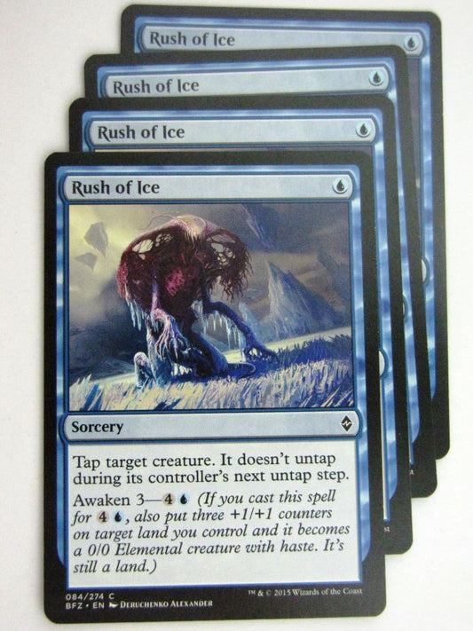 MTG Cards: BATTLE FOR ZENDIKAR: RUSH OF ICE x4 # 37A84