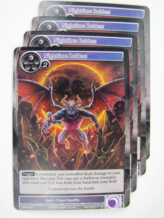 Force of Will Cards: NIGHTTIME RAIDERS x4 # 7I62
