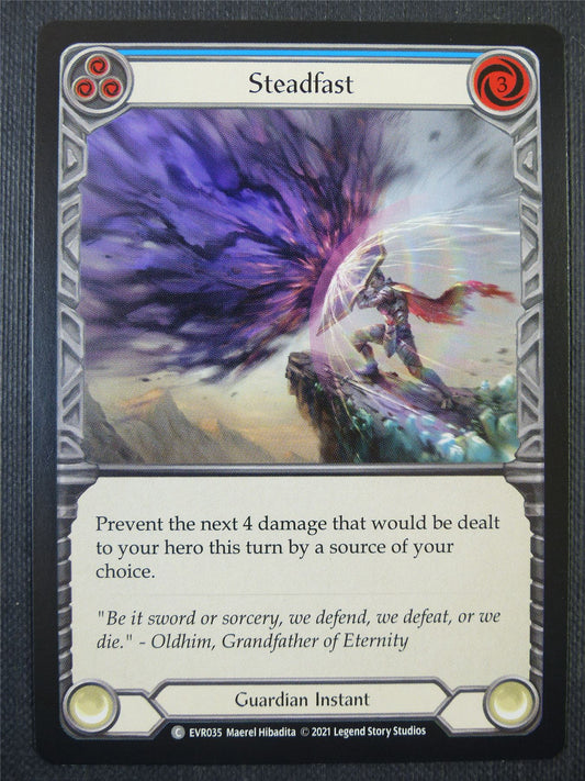 Steadfast Blue - 1st ed Everfest - Flesh & Blood Card #6EM