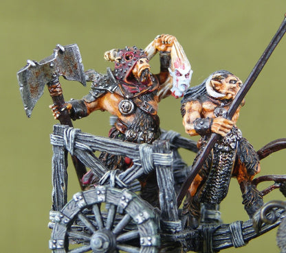 Classic Metal Beastmen Chariot - Painted - Chaos - Beasts Of Chaos - Warhammer Fantasy AoS #14A