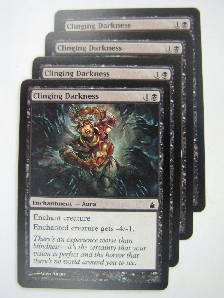 MTG Magic Cards: CLINGING DARKNESS x4 # 8G95