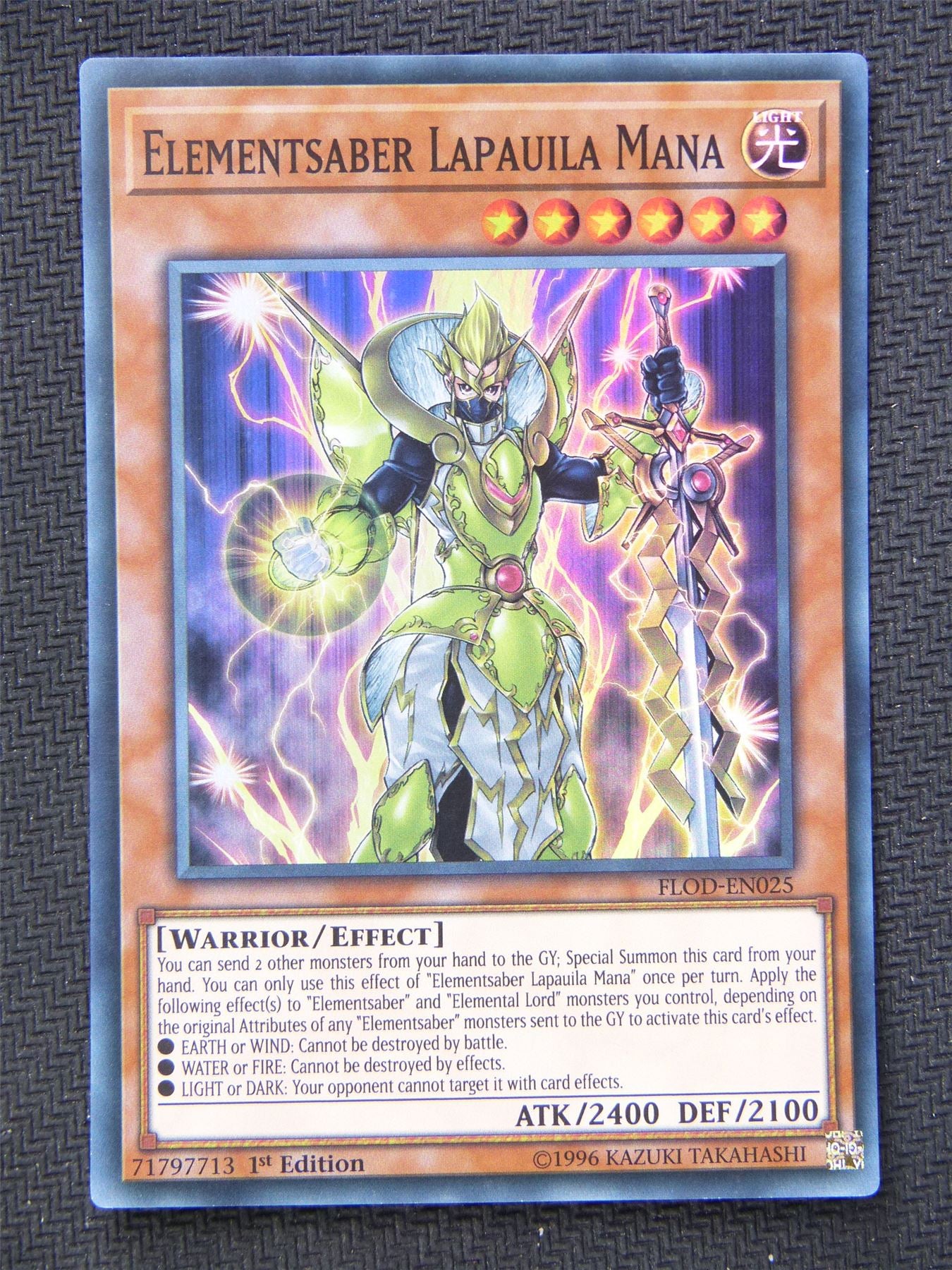 Elementsaber Lapauila Mana FLOD - Super Rare - Yugioh Card #5P5