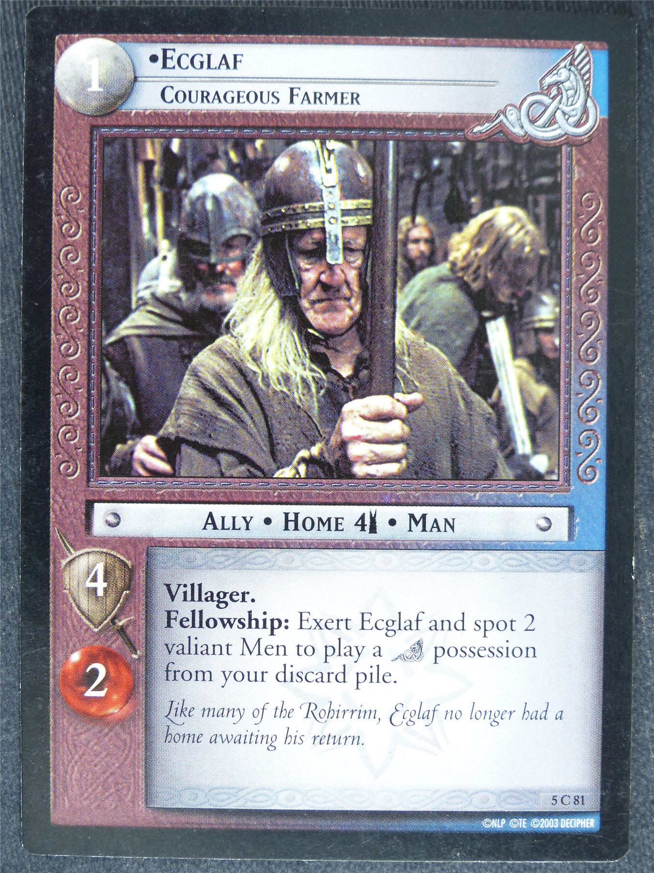 Ecglaf 5 C 81 - played - LotR Cards #WG