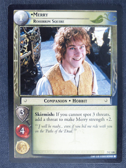 Merry 7 C 320 - played - LotR Cards #Q6