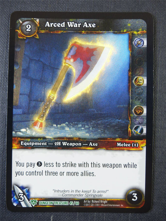 Arced War Axe 45/60 Foil - WoW Card #19F