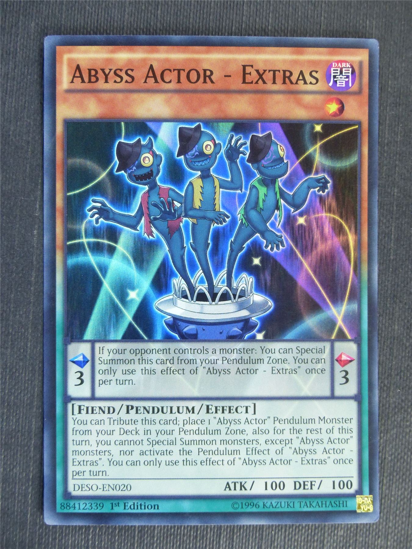 Abyss Actor - Extras DESO Super Rare - 1st ed - Yugioh Cards #2S5