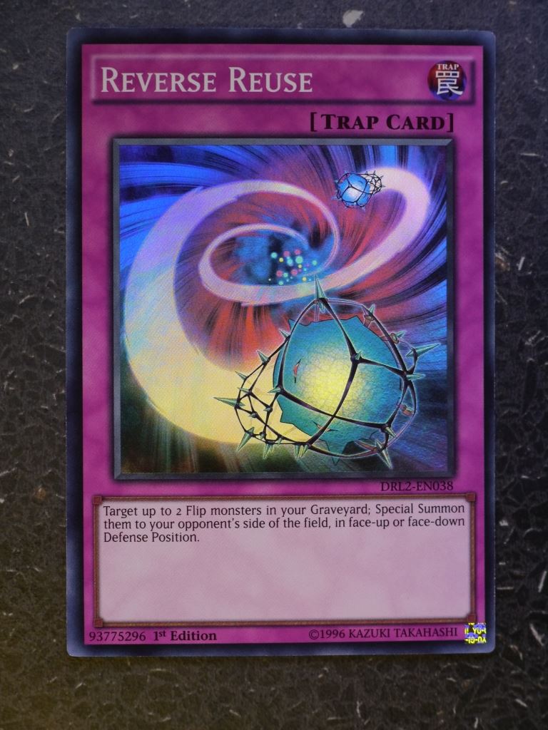 Yugioh Card:  REVERSE REUSE DRL2 SUPER RARE # 9D10